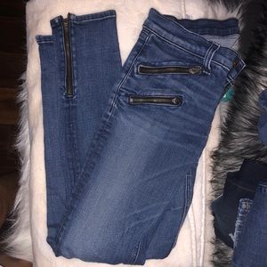 Rag and bone jeans with zipper detailing
